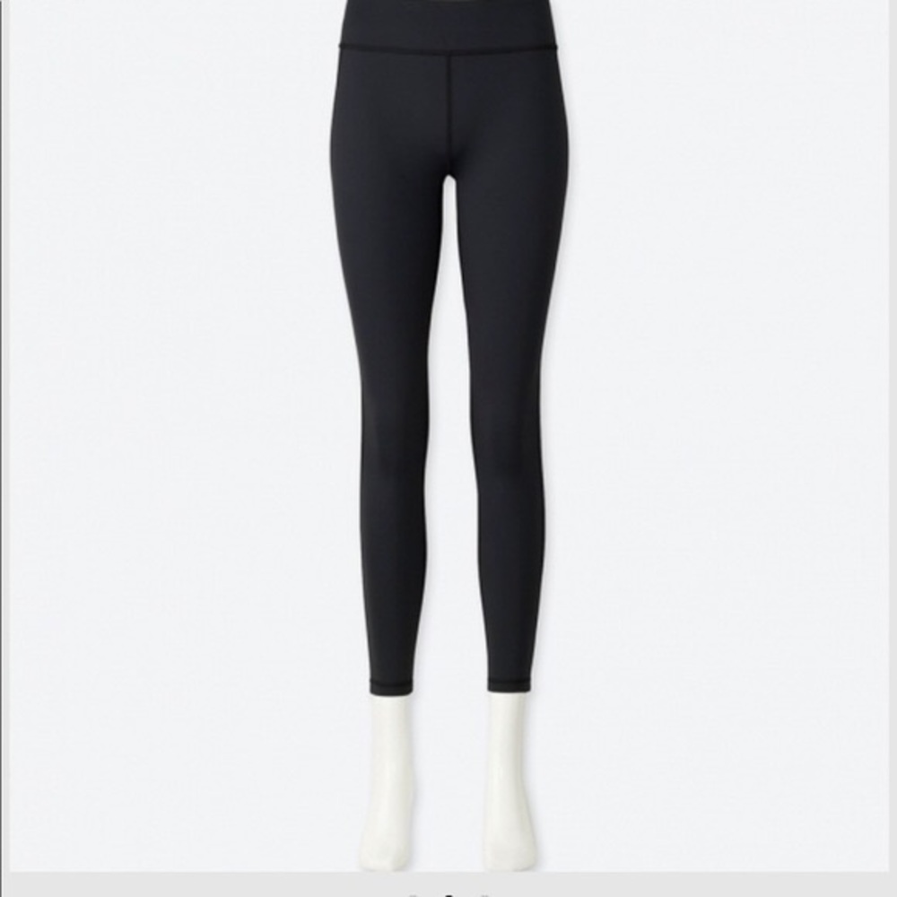 uniqlo soft black airism high waisted leggings
